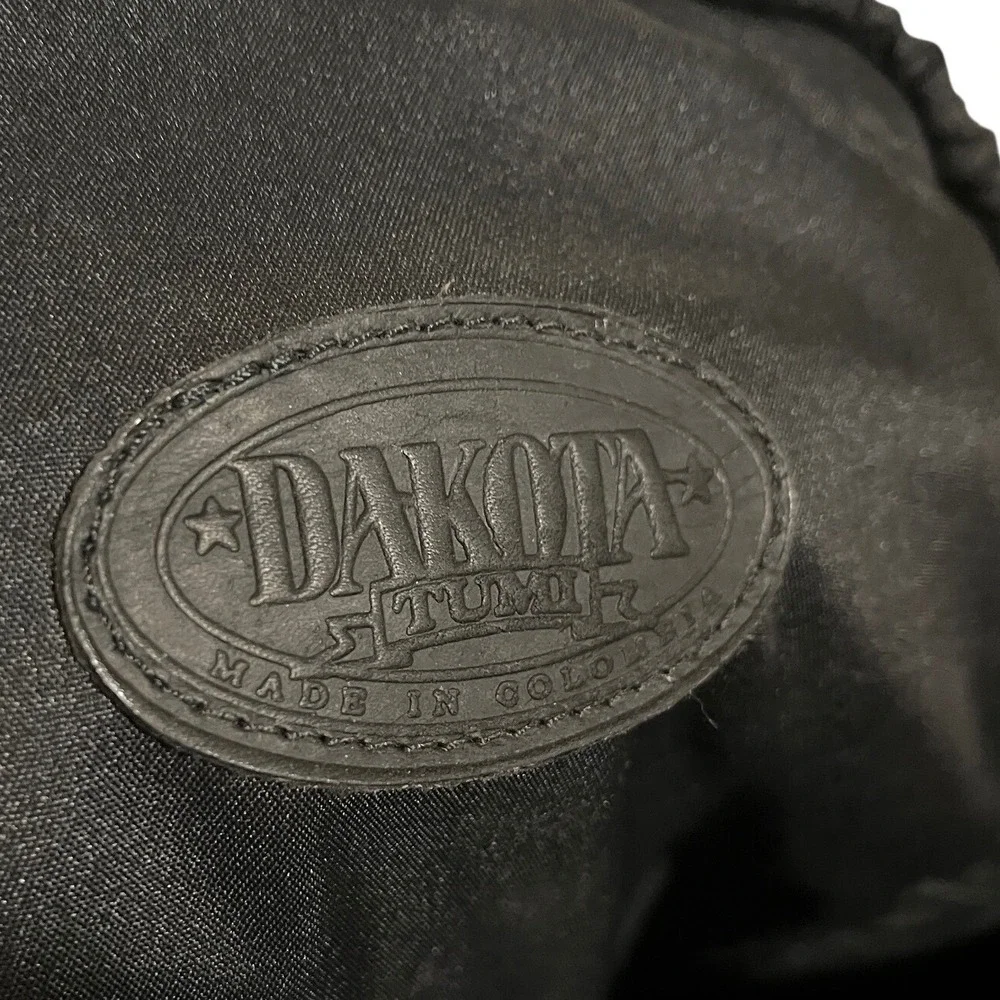 Vintage Dakota by Tumi Black Leather Backpack Vintage Rucksack Multi Pocket